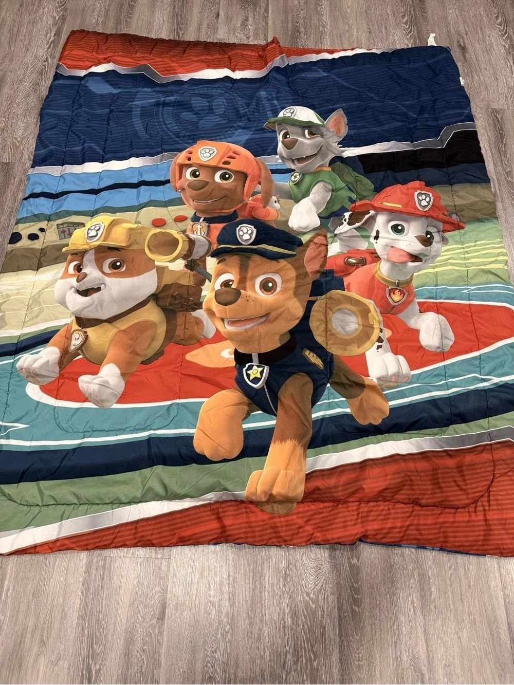 Paw Patrol Character Blanket Blue & Red